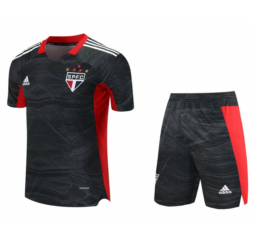 2021/22 Sao Paulo Gaolkeeper Grey Soccer Kits Shirt with Shorts